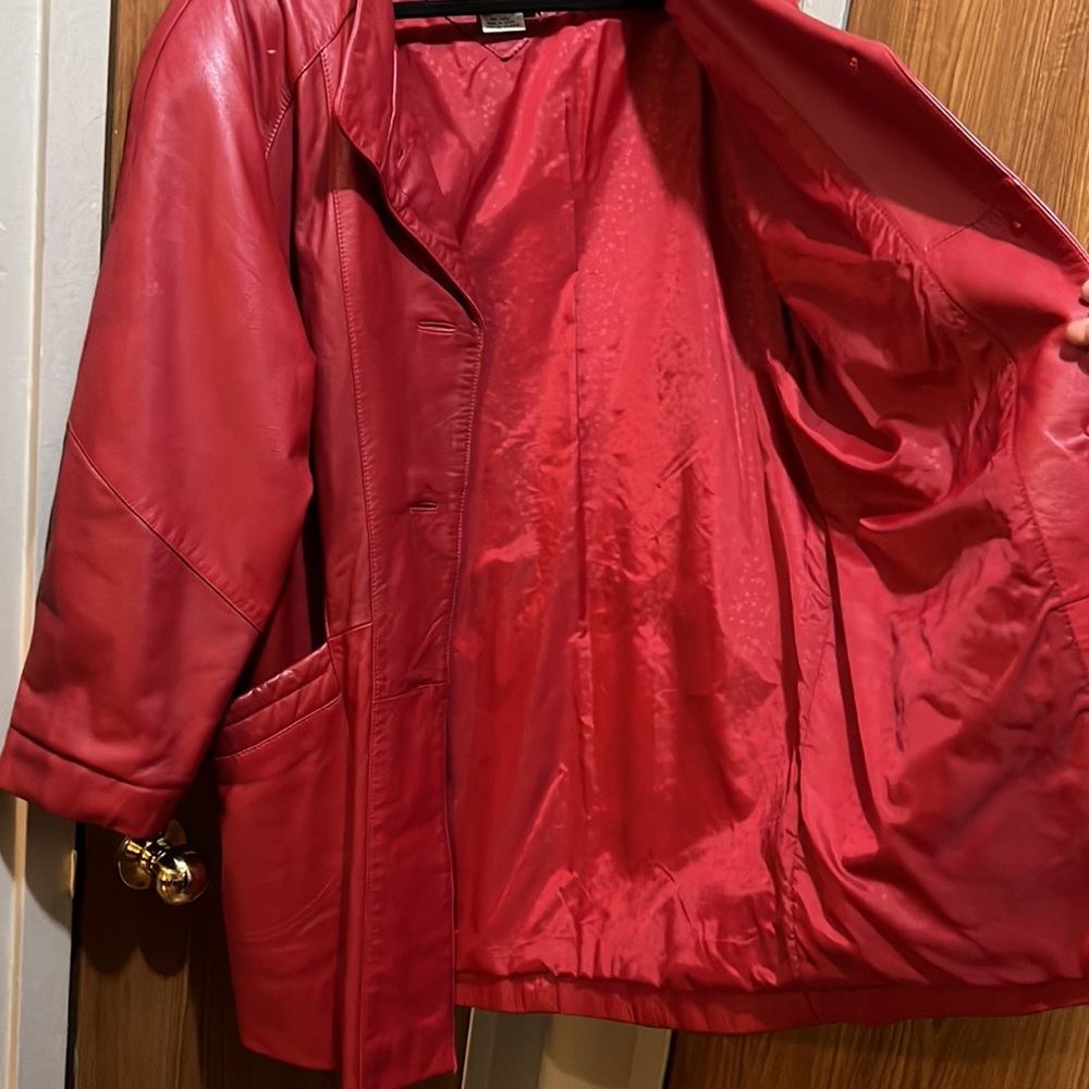Red Leather Jacket - Picture 4 of 4